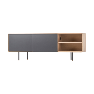 Gazzda Fina Sideboard Houten Dressoir Whitewash / Nero – 180 cm