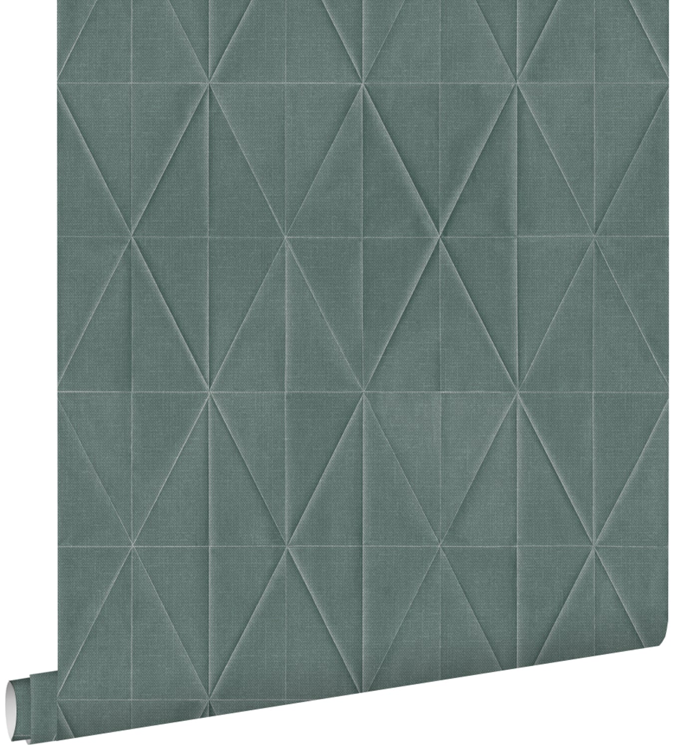 ESTAhome behang origami motief petrolblauw - 53 cm x 10.05 m - 148712