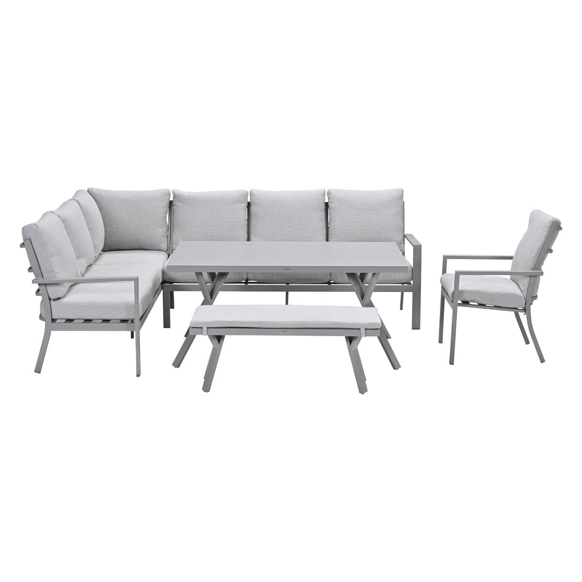 Garden Impressions lounge dining set Senja valley sand - 5-delig - lin