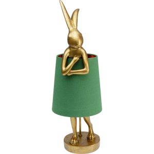 Kare Design tafellamp Animal – konijn – 68cm – goud en groen