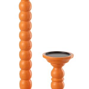 J-Line kandelaar – mangohout – oranje