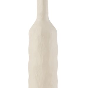 J-Line vaas Agra – aluminium – wit – large – 50.5 cm hoog