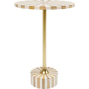 Kare Design Bijzettafel Domero Cirque Ø40cm Goud Wit