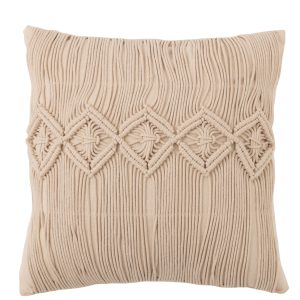 J-Line kussen Cosy – katoen – beige – large