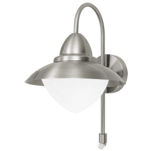 EGLO wandlamp buiten Sidney – e27 – 37,5 cm – sensor – rvs