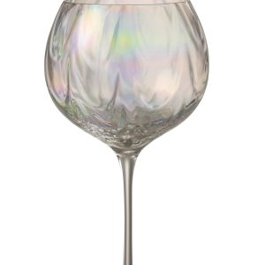 J-Line wijnglas Oneffen – glas – transparant – 4 stuks