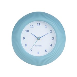 Karlsson wandklok Tender Rib – blauw – Ø25cm