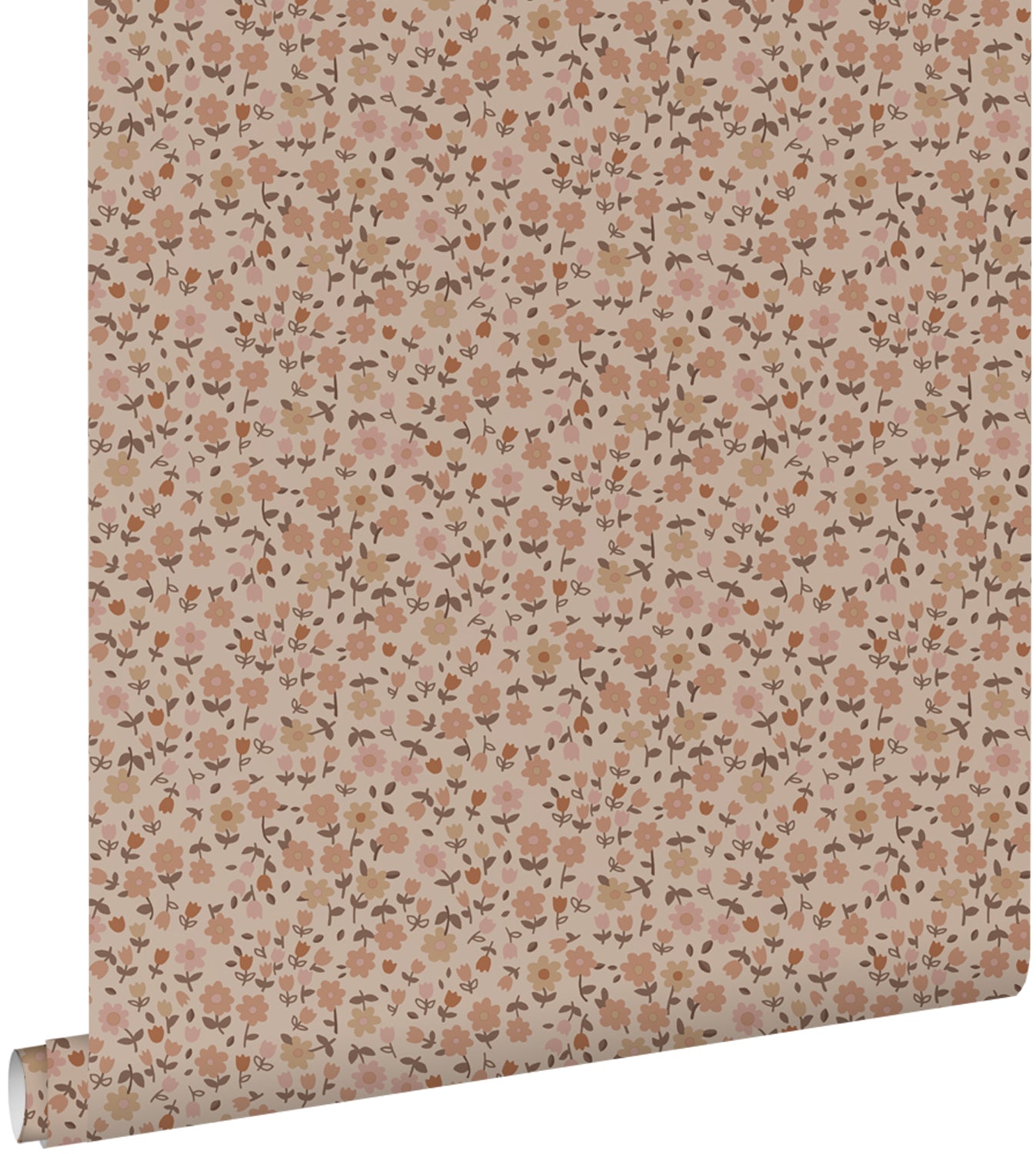 ESTAhome behang bloemetjes terracotta roze - 53 cm x 10.05 m - 131394