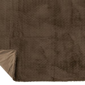 J-Line plaid – polyester – donkerbruin J-Line plaid – polyester – donkerbruin