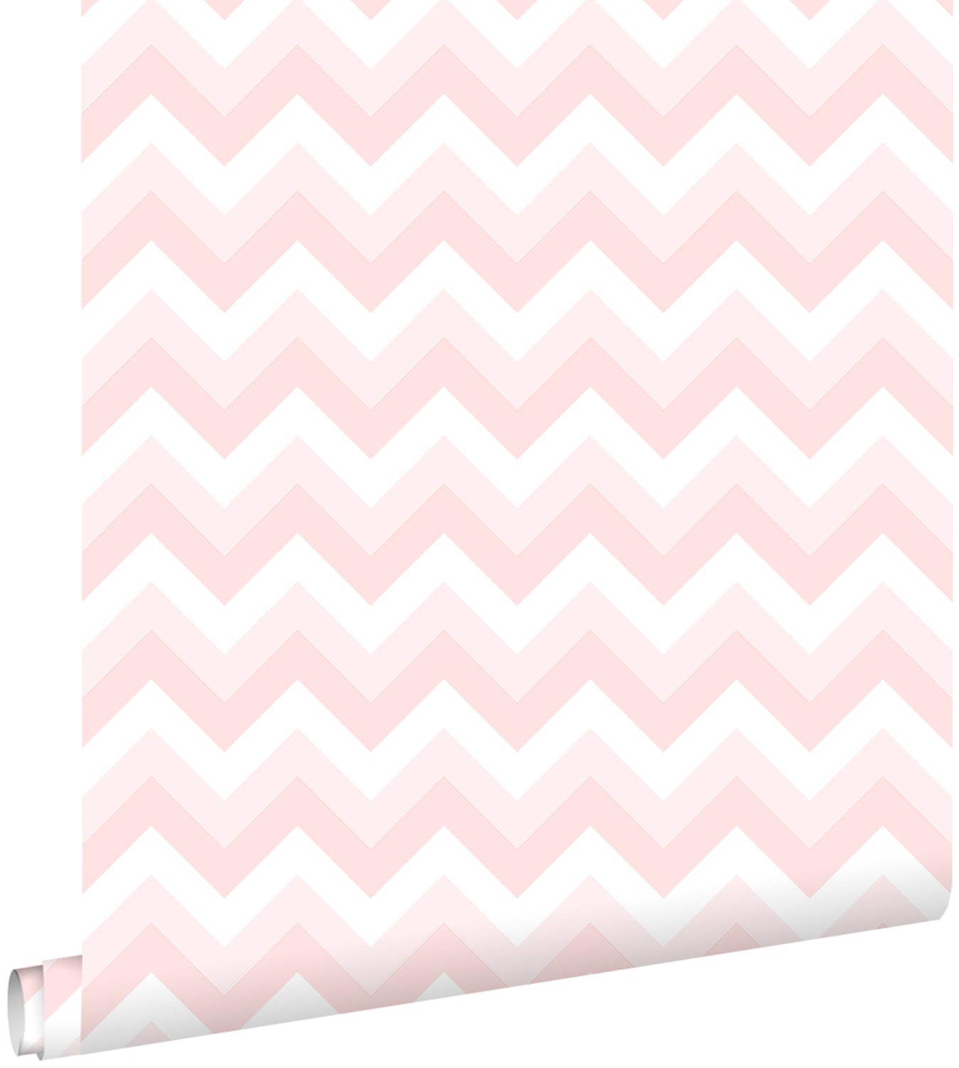 ESTAhome behang zigzag motief zacht roze en wit - 53 cm x 10.05 m - 12