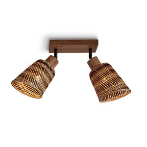 GOOD&MOJO plafonnière Java – bruin – Ø15cm GOOD&MOJO plafonnière Java – bruin – Ø15cm