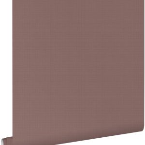 ESTAhome behang linnenstructuur mauve paars – 53 cm x 10.05 m – 131125