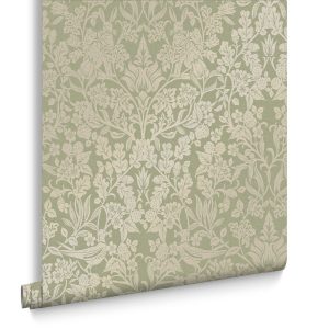 Graham & Brown Vliesbehang – Hartley Damask Sage