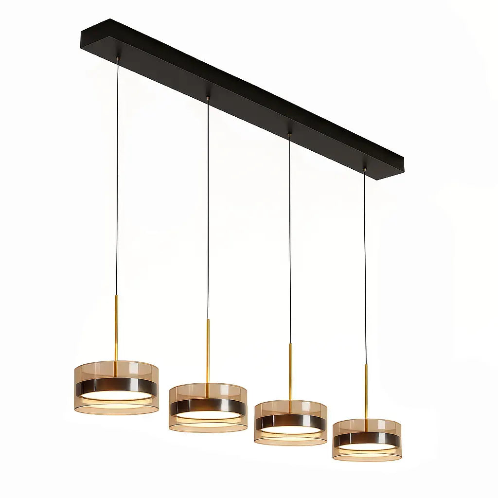 Highlight hanglamp Enzo - 4 lichts - 117 x 160 cm - zwart