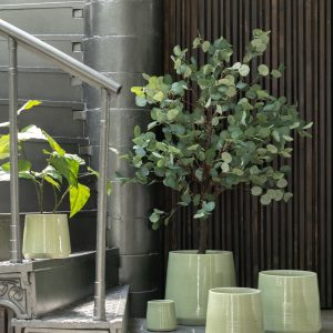 J-Line bloempot Rond – keramiek – groen – small – 2 stuks – Ø 17 cm J-Line bloempot Rond – keramiek – groen – small – 2 stuks – Ø 17 cm