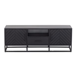 Giga Meubel Tv-meubel Isa – Zwart Mangohout – 140x40x50cm