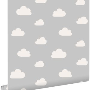 ESTAhome behang wolkjes grijs – 53 cm x 10.05 m – 139560 ESTAhome behang wolkjes grijs – 53 cm x 10.05 m – 139560