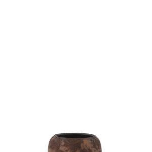J-Line bloempot Round Terra – keramiek – bruin – medium – Ø 18 cm J-Line bloempot Round Terra – keramiek – bruin – medium – Ø 18 cm