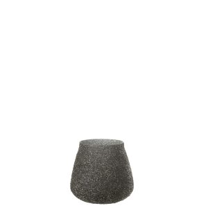 J-Line windlicht Glitter – glas – paars – small – 2 stuks