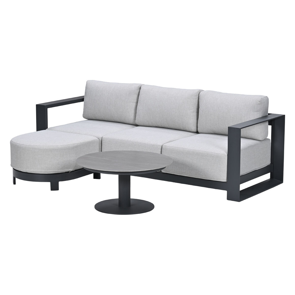 Garden Impressions Loungeset Malakka 3-delig - donker grijs