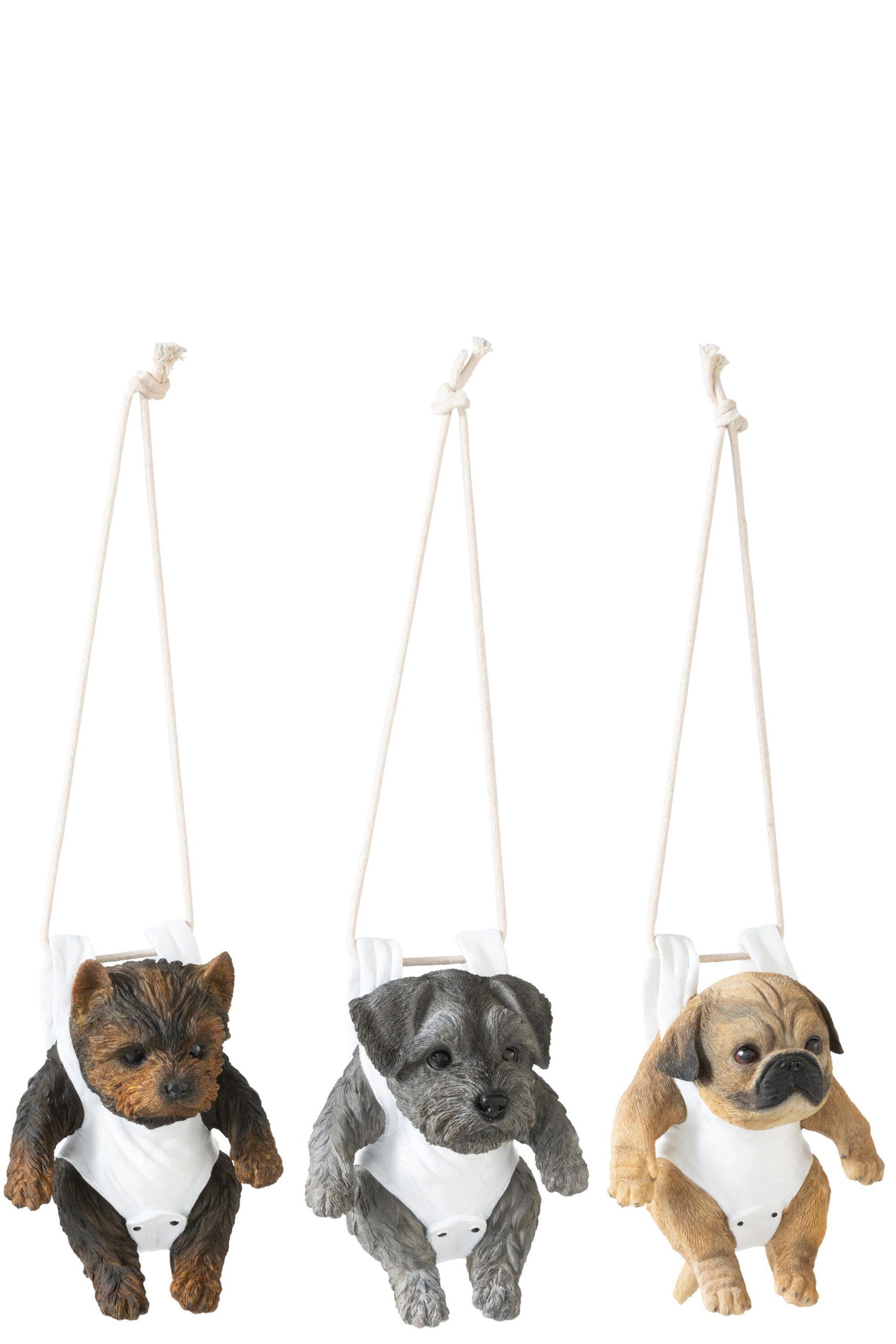 J-Line figuur Hond + Luier - polyresin - mix - 3 stuks