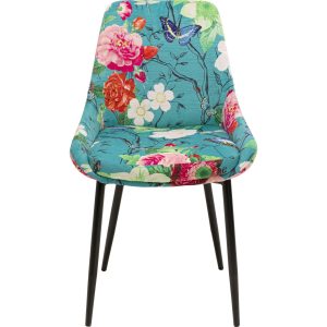 Kare Design Stoel East Side Flower Fever blauw Kare Design Stoel East Side Flower Fever blauw