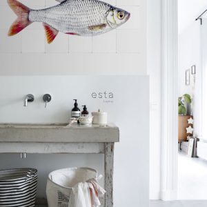 ESTAhome muursticker vis grijs en rood – 97 x 48.5 cm – 159029 ESTAhome muursticker vis grijs en rood – 97 x 48.5 cm – 159029