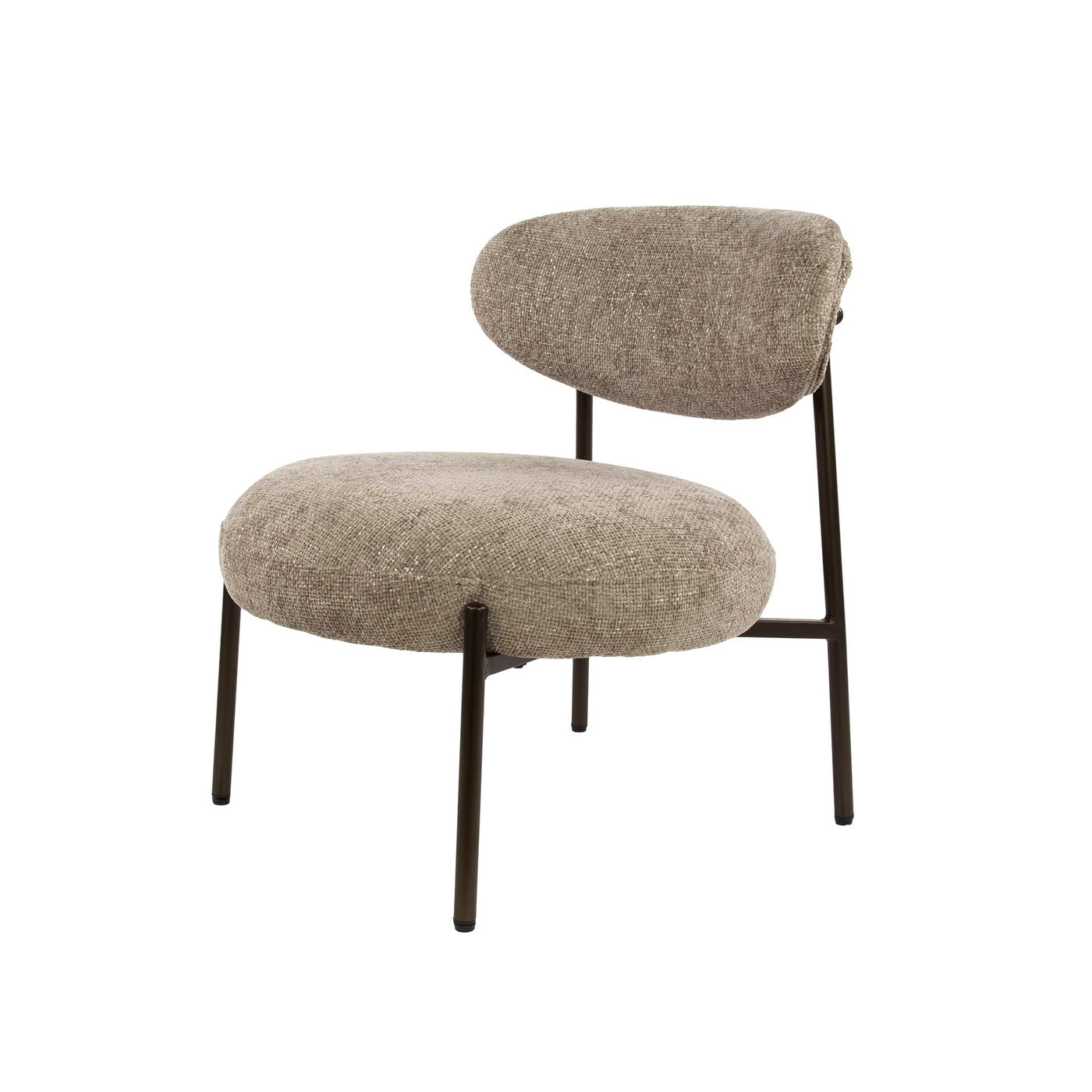 Giga Meubel Fauteuil Round Tissee - Zand Stof - 62x67x71cm