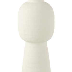 J-Line vaas Lantaarn – keramiek – wit – large – 50 cm hoog