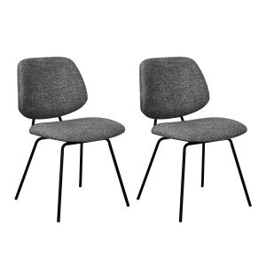 Furnhouse eetkamerstoel Sofia – Grijs – Stof (Bouclé) – Set van 2