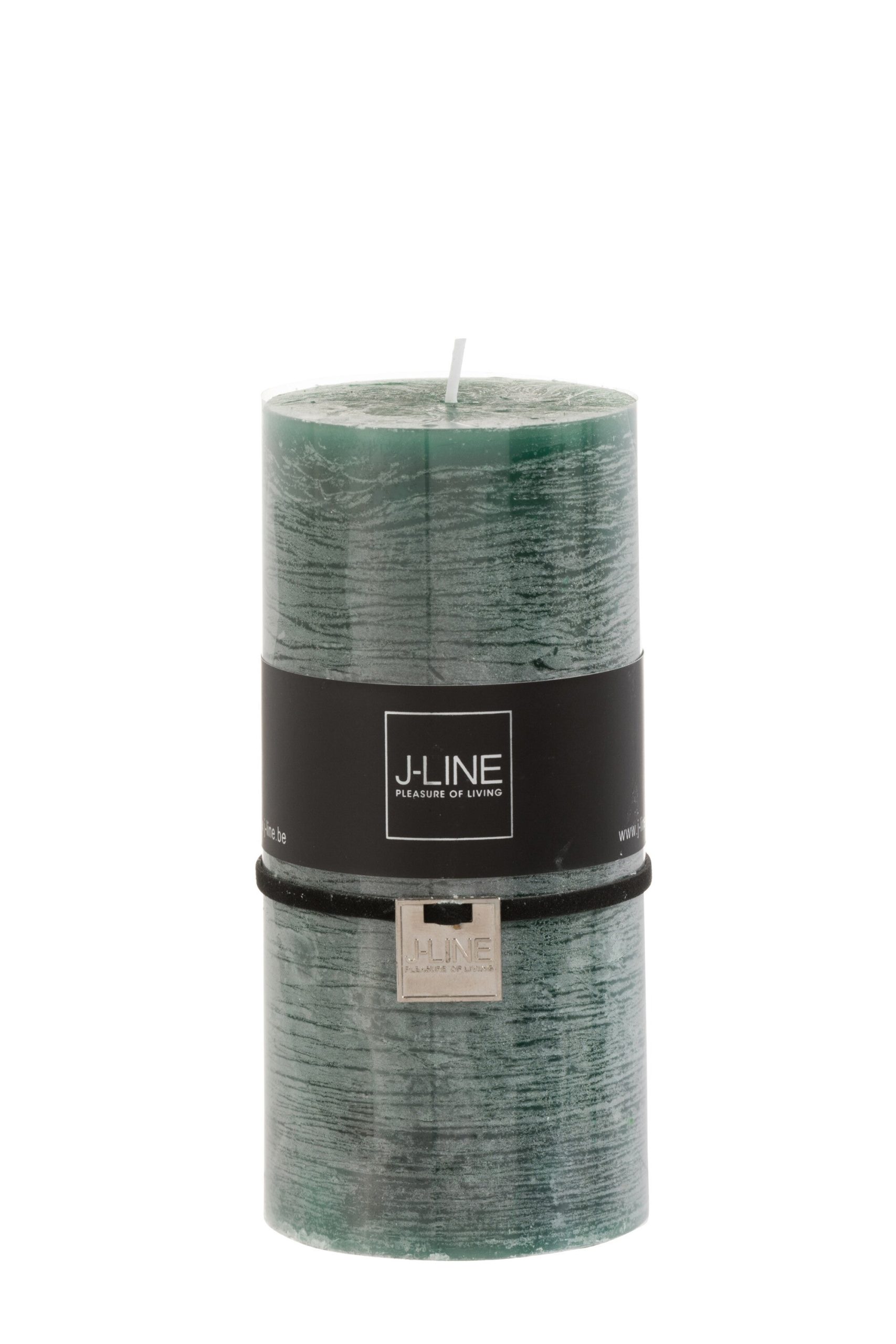 J-Line cilinderkaars - donkergroen - large - 52U - 6 stuks