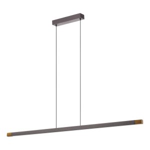 EGLO hanglamp Lisciana – led – 126 cm – grijs/bruin/wit – dimbaar