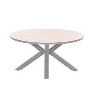 Edison tafel rond – 148 cm – taupe – light teak Vironwood