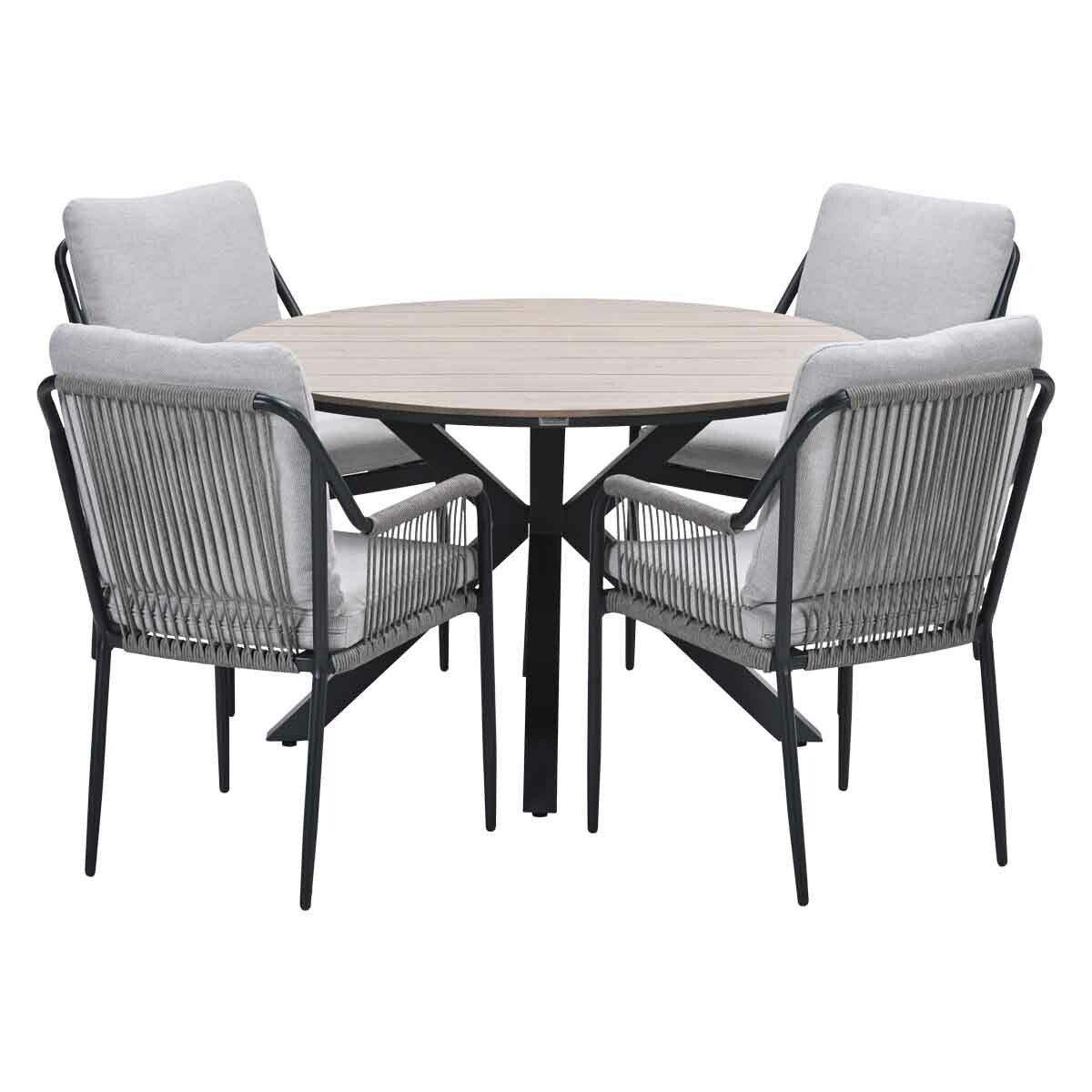 Garden Impressions tuinset Stevie - Tulli - taupe - Ø122x75 cm - 5-del