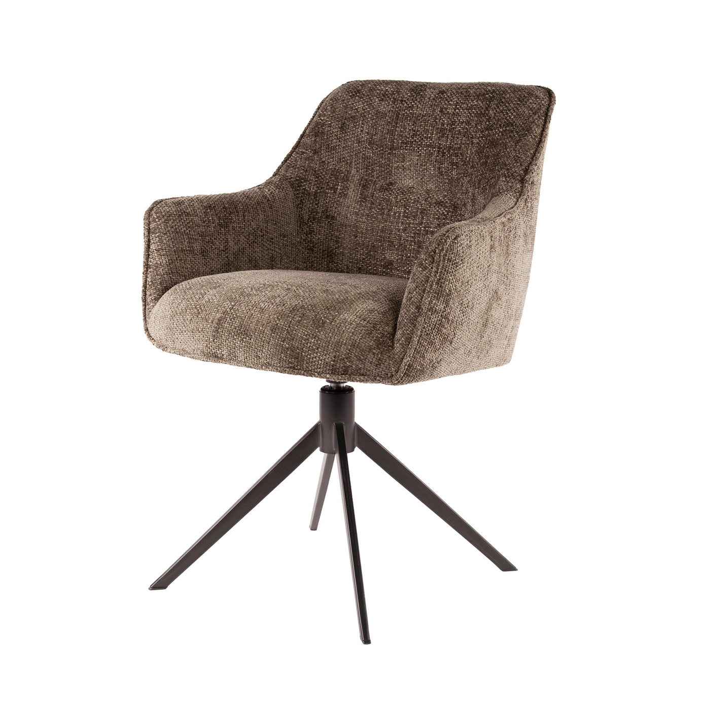 Giga Meubel Eetkamerstoel Pull - Taupe - Draaibaar - Set van 2 - Set v