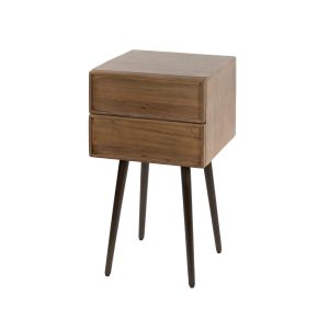 Giga Meubel Nachtkastje Frame – Bruin Acaciahout – 35x35x61cm