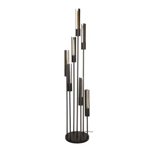 Giga Meubel Vloerlamp Tube – Zwart Metaal – 7-Lichts – 35x35x186cm Giga Meubel Vloerlamp Tube – Zwart Metaal – 7-Lichts – 35x35x186cm