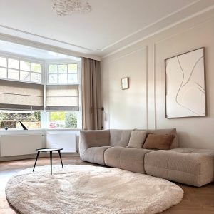 Organisch hoogpolig vloerkleed Odelia beige/wit – Interieur05