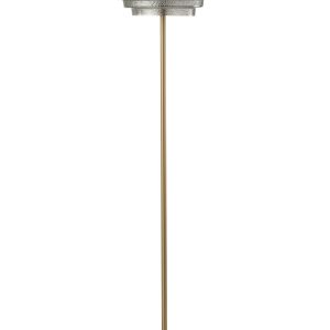 J-Line vloerlamp – metaal/glas – goud – LED lichtjes