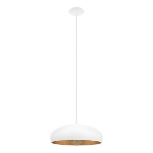 EGLO hanglamp Mogano 1 – e27 – ø 40 cm – wit/koper EGLO hanglamp Mogano 1 – e27 – ø 40 cm – wit/koper