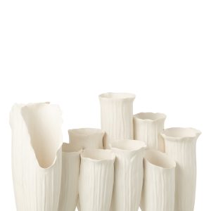 J-Line vaas Soliflore Helix Cilinder – keramiek – wit
