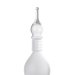 J-Line vaas + stop flesje Joey – glas – transparant – medium