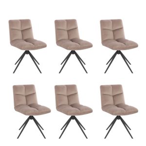 Home Deluxe Eetkamerstoel NODA Lichtbruin Aantal: 6