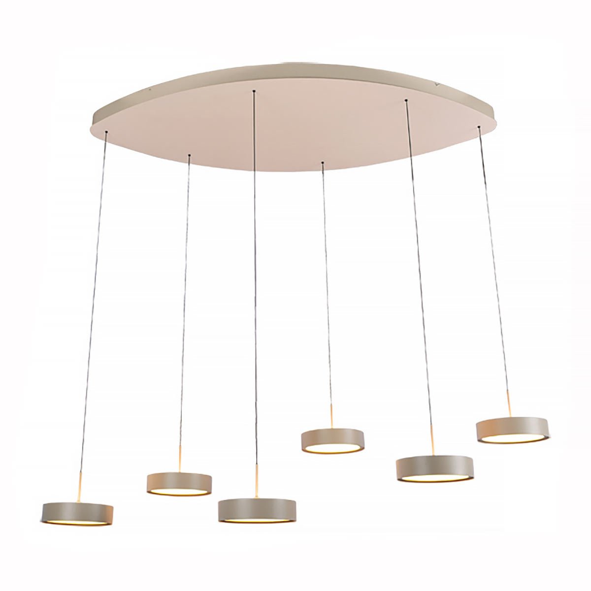 Freelight hanglamp Alieno - 6 lichts - 120 x 150 cm - beige