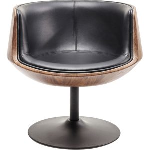 Kare Design Draaibare Bureaustoel Club Walnoot