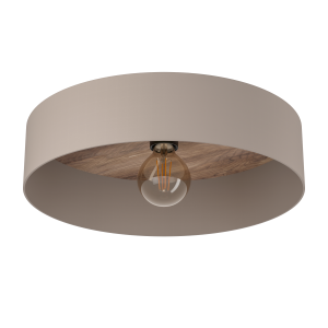 EGLO plafondlamp Duaia – e27 – ø 42 cm – taupe – hout/staal EGLO plafondlamp Duaia – e27 – ø 42 cm – taupe – hout/staal