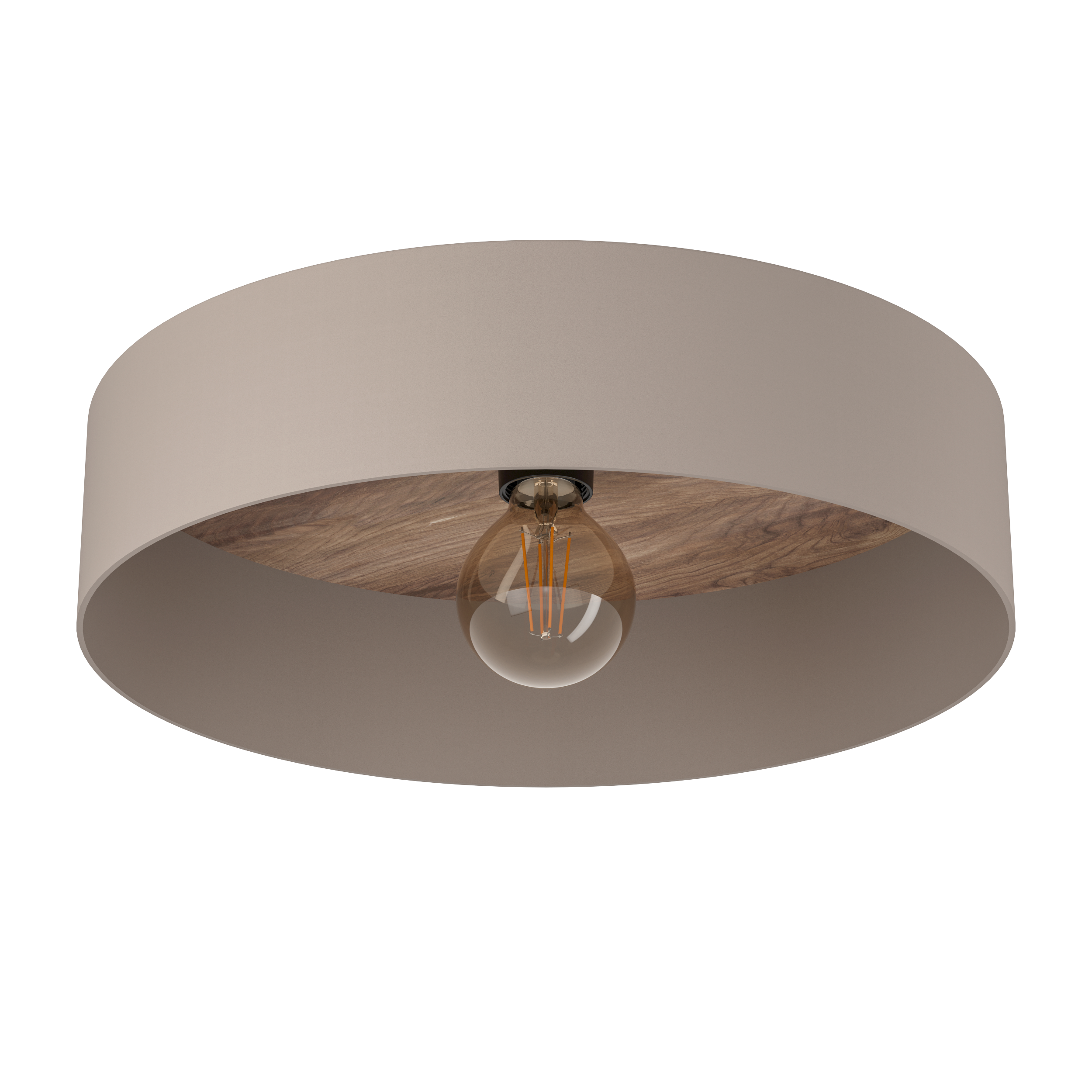 EGLO plafondlamp Duaia - e27 - ø 42 cm - taupe - hout/staal