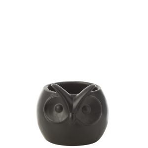 J-Line bloempot Uil – porselein – zwart – small – Ø 11 cm J-Line bloempot Uil – porselein – zwart – small – Ø 11 cm