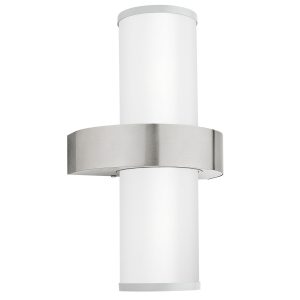 EGLO wandlamp buiten Beverly – e27 – 35 cm – zilver/wit