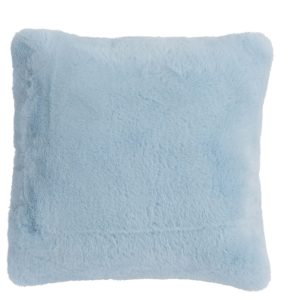 J-Line kussen Cutie – imitatiebont – lichtblauw